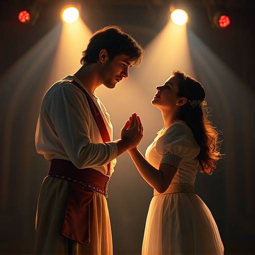 Photo d'une scène de la pièce 'Roméo et Juliette' jouée dans une interprétation moderne.
